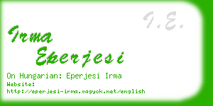 irma eperjesi business card